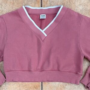 Victoria’s Secret PINK Cropped Length Pullover V-Neck Sweatshirt